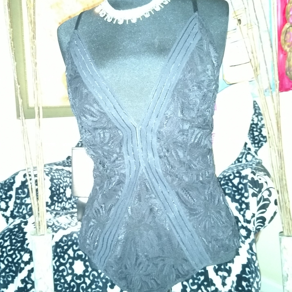 Black lace one piece